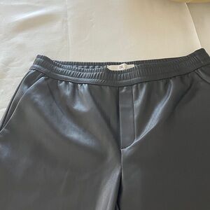 Black Faux Leather Pants